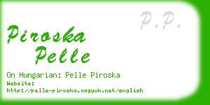 piroska pelle business card